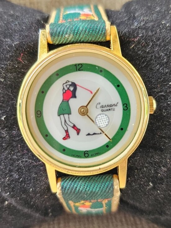 Accessories - Vintage Cassant Quartz Wristwatch Ladies Golf Face Orbit Second Hand Watch